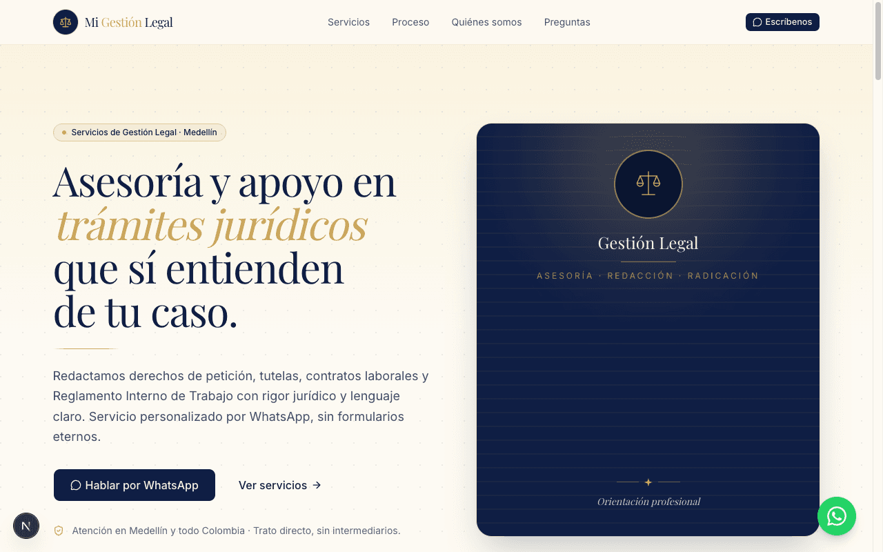 Mi Gestión Legal — Legal